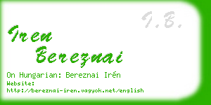 iren bereznai business card